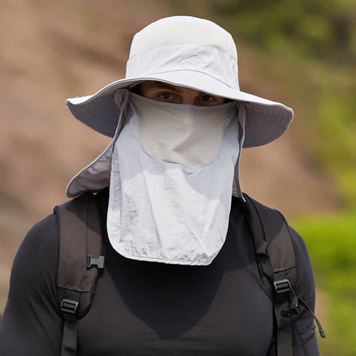 Cappello da trekking con mascherina staccabile da uomo