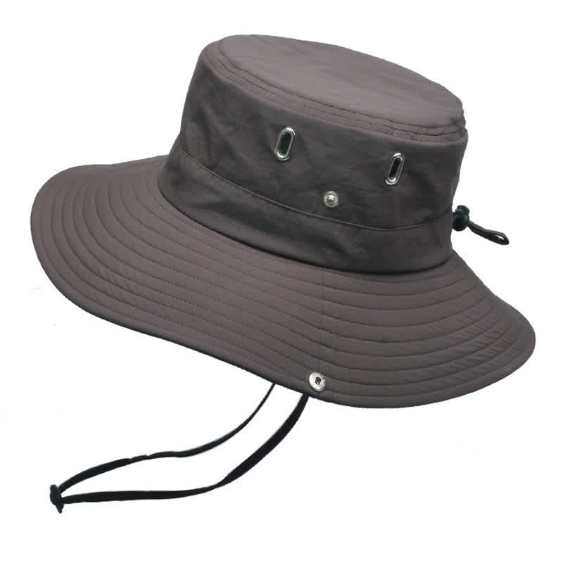 Cappello da pescatore da alpinismo con tesa larga e parasole da uomo