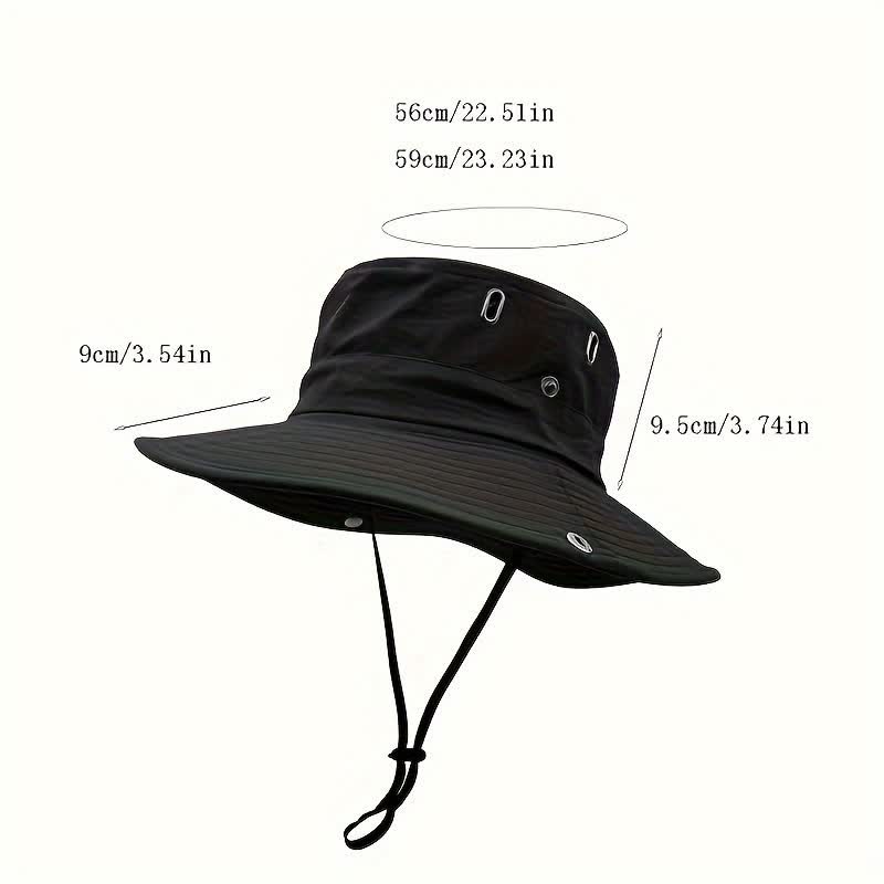 Cappello da pescatore da alpinismo con tesa larga e parasole da uomo