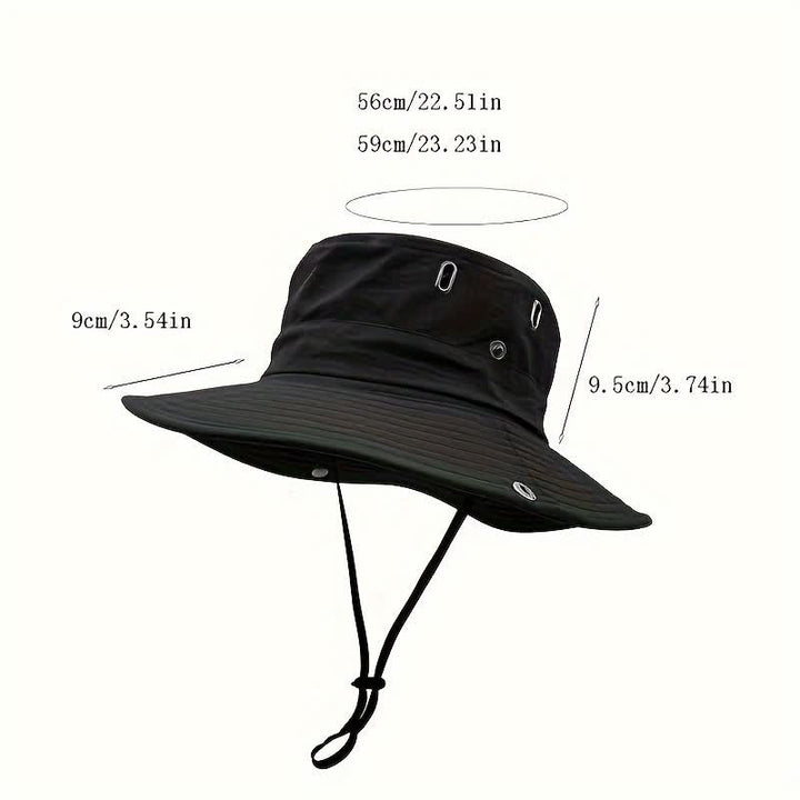 Cappello da pescatore da alpinismo con tesa larga e parasole da uomo