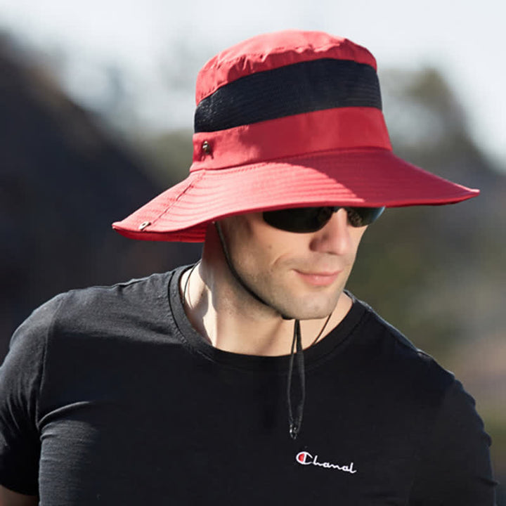 Cappello da viaggio da spiaggia con protezione solare estiva da uomo