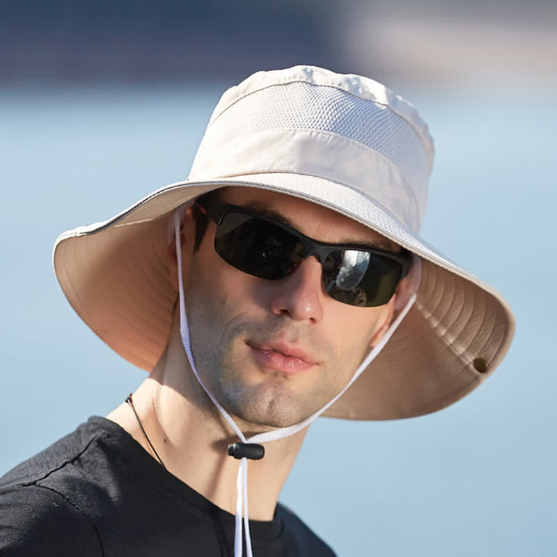 Cappello da viaggio da spiaggia con protezione solare estiva da uomo
