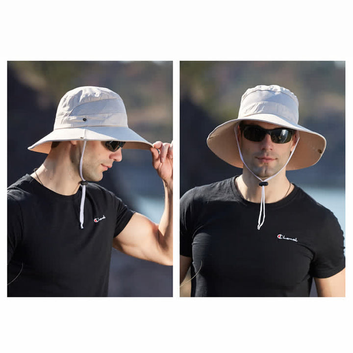 Cappello da viaggio da spiaggia con protezione solare estiva da uomo