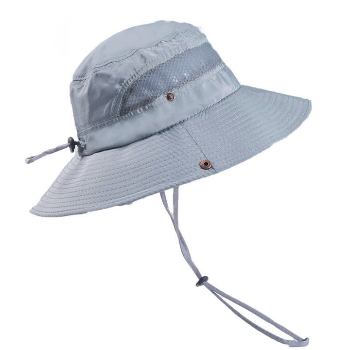 Cappello da pescatore a tesa larga in rete traspirante da uomo per esterni