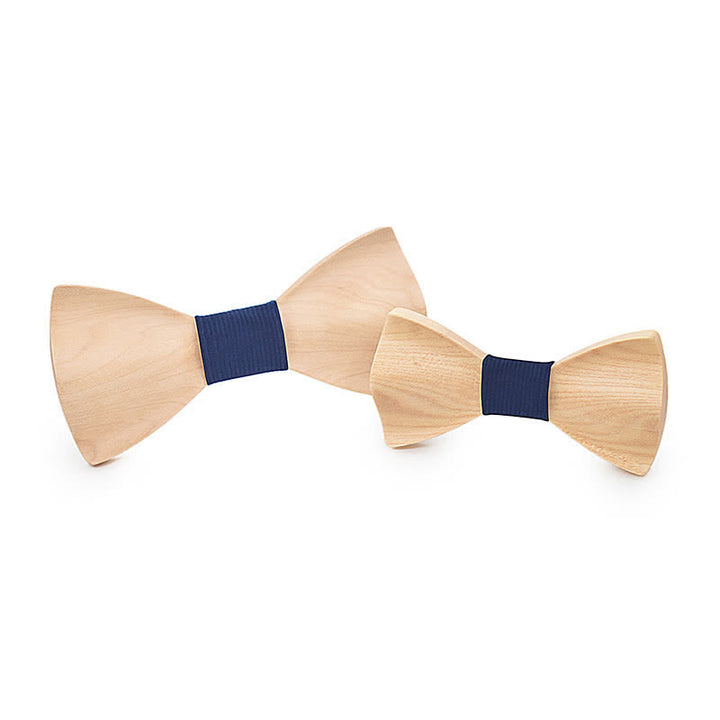 Set di 2 papillon in legno d'acero per uomo, genitore-figlio