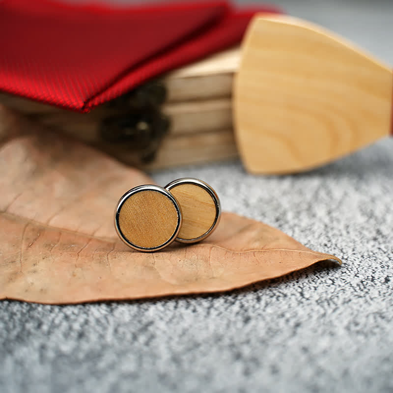 Set di 3 papillon in legno a forma di cuore cavo da uomo