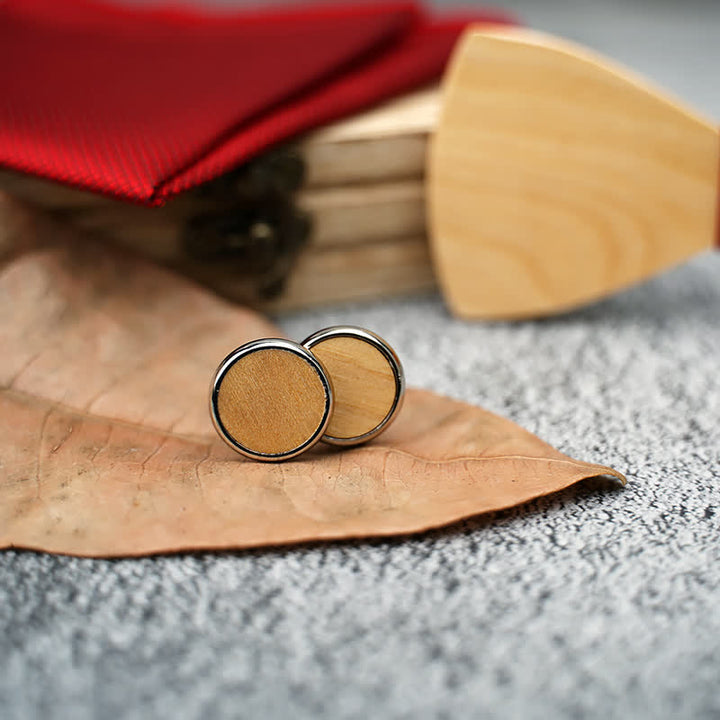 Set di 3 papillon in legno a forma di cuore cavo da uomo