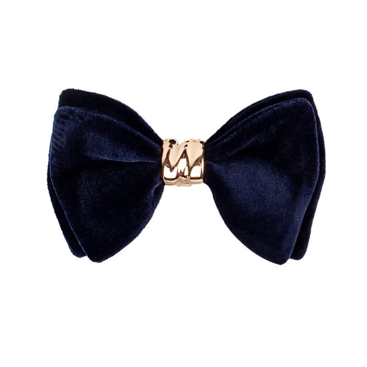 Papillon da uomo in velluto stile farfalla in metallo oro rosa - image 0