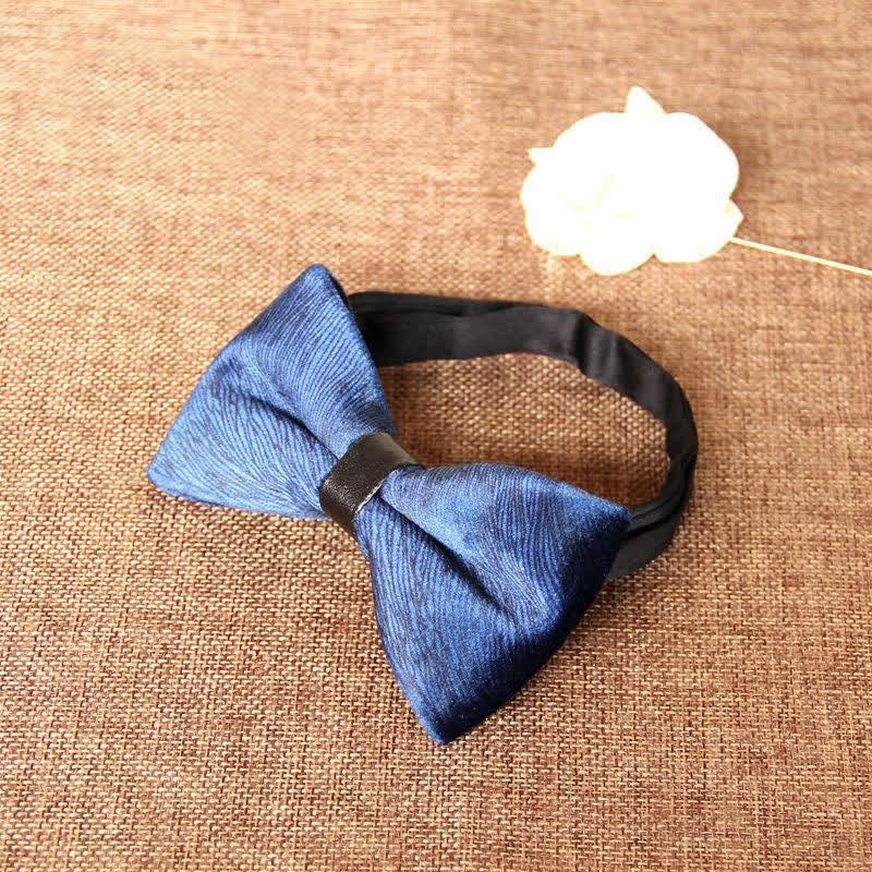 Papillon da uomo elegante e lussuoso in velluto per banchetto - Blu - image 17