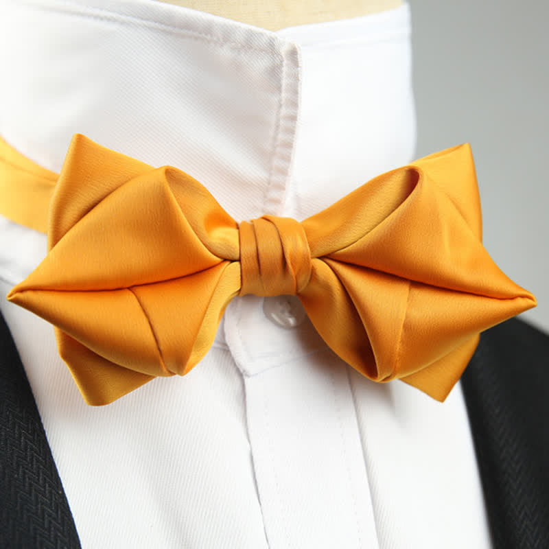Papillon a punta unica per uomo, stile casual - Arancione scuro - image 12