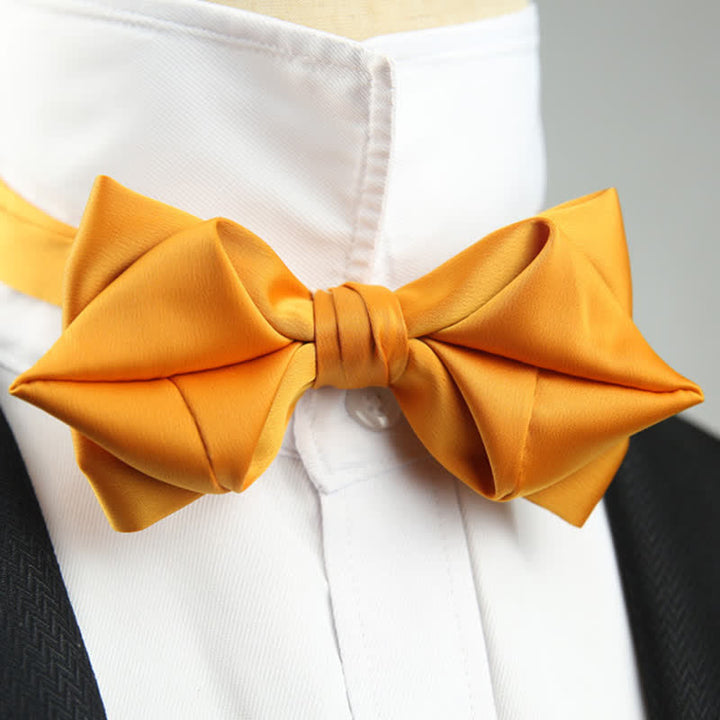 Papillon a punta unica per uomo, stile casual - Arancione scuro - image 12