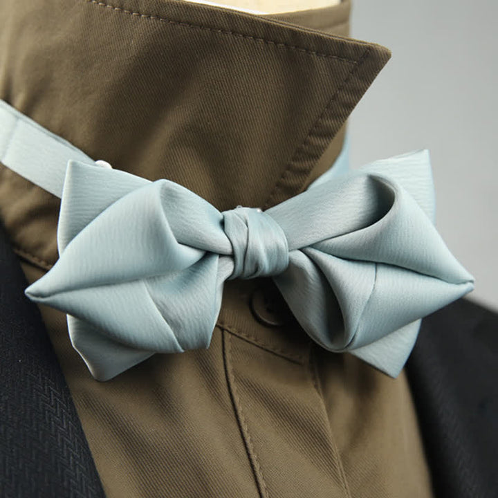 Papillon a punta unica per uomo, stile casual - Azzurro chiaro - image 13