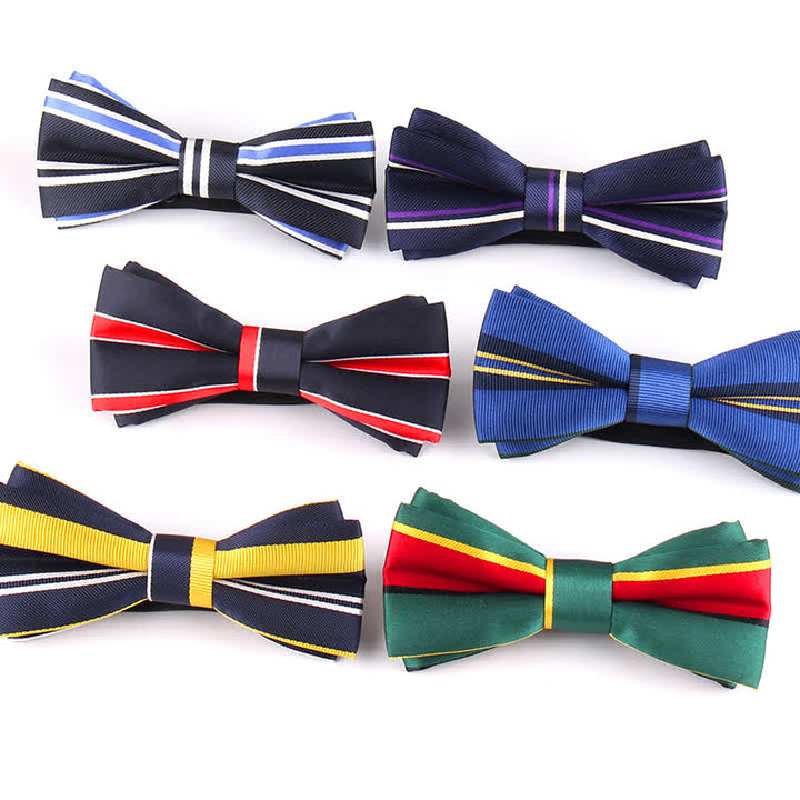 Papillon a righe colorate elegante e innovativo da uomo