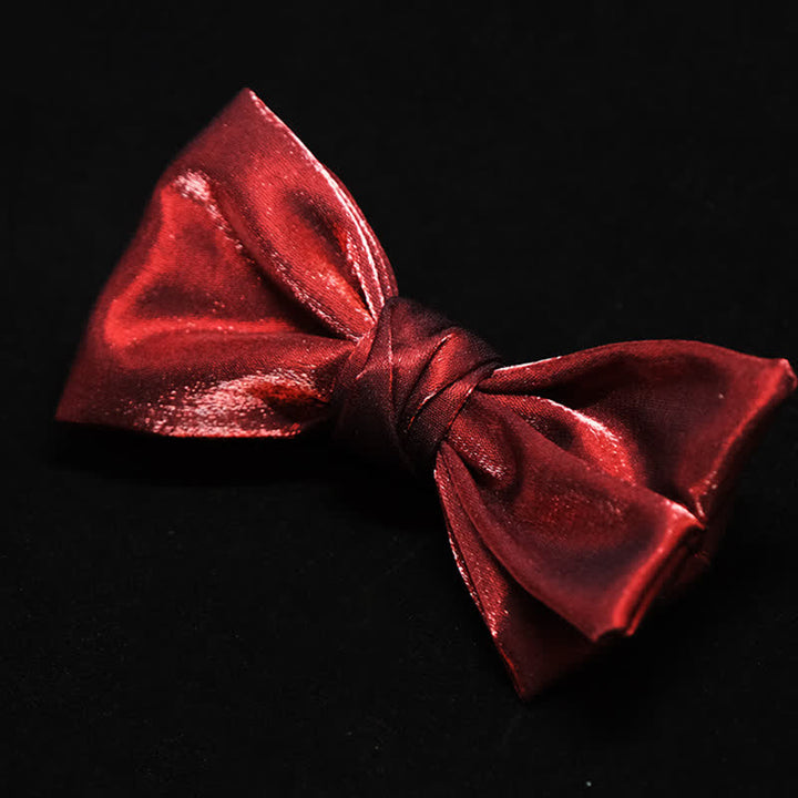 Papillon rosso olivastro lucido da uomo