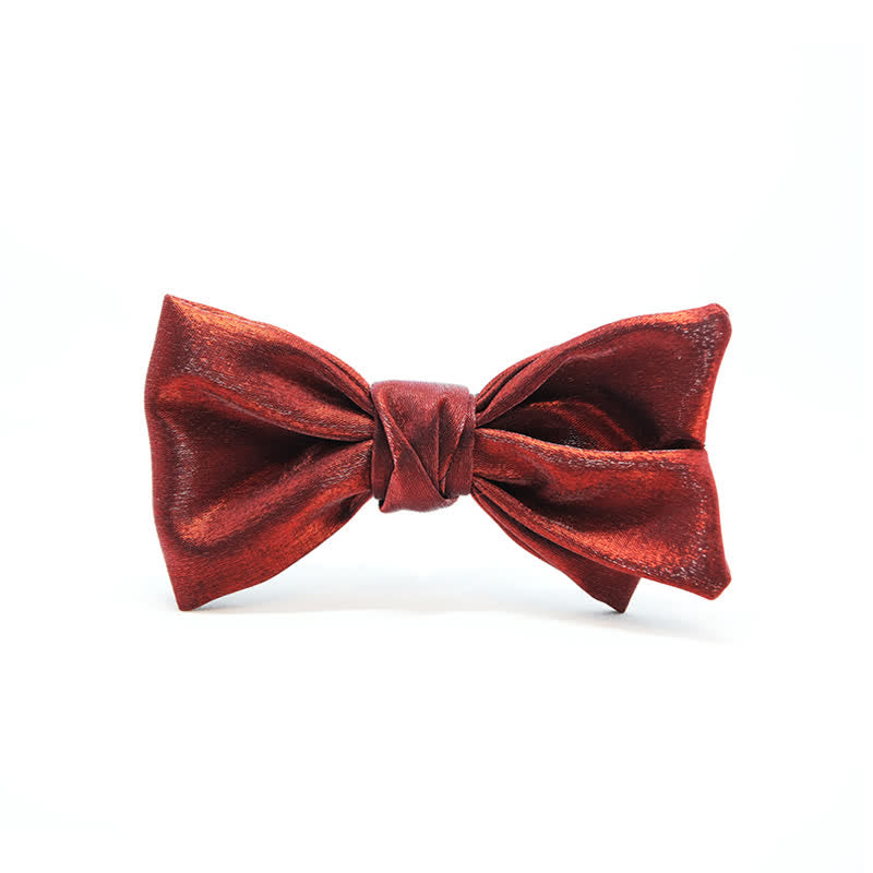Papillon rosso olivastro lucido da uomo