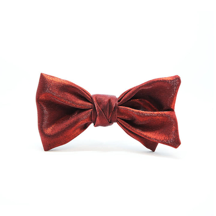 Papillon rosso olivastro lucido da uomo