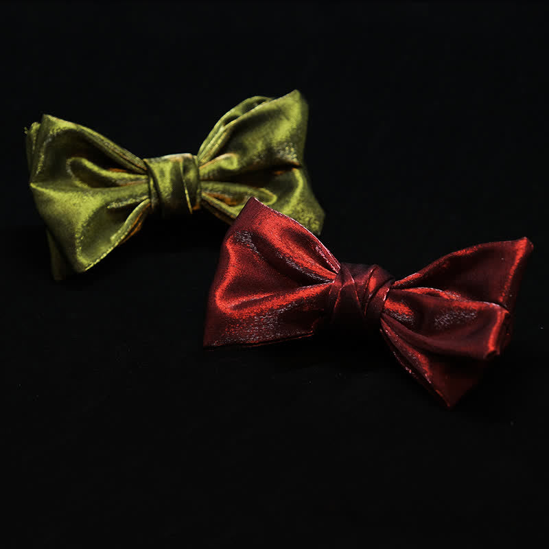 Papillon rosso olivastro lucido da uomo