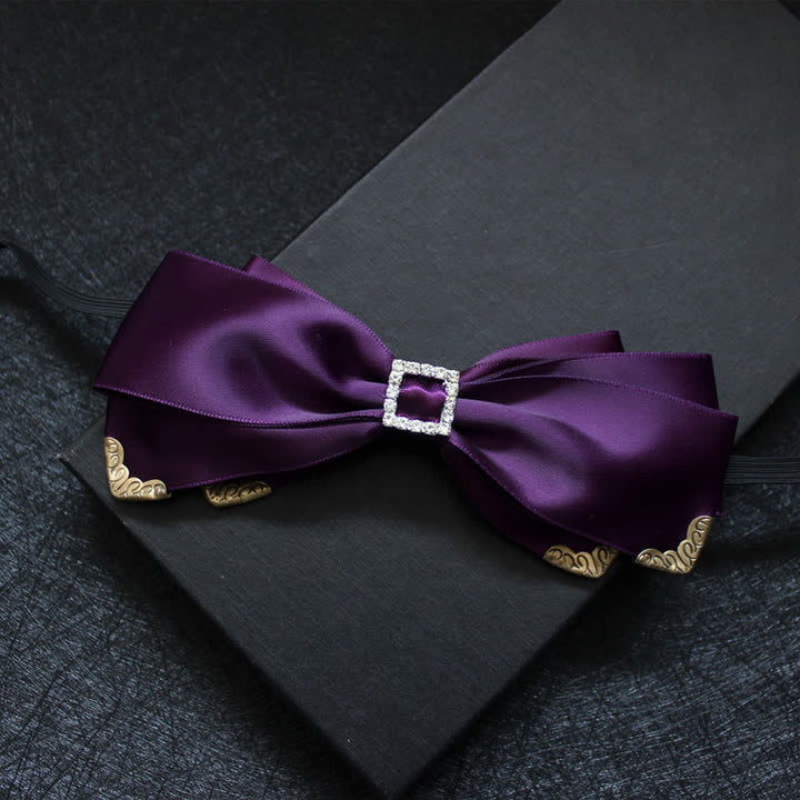 Papillon da matrimonio classico a triplo strato da uomo