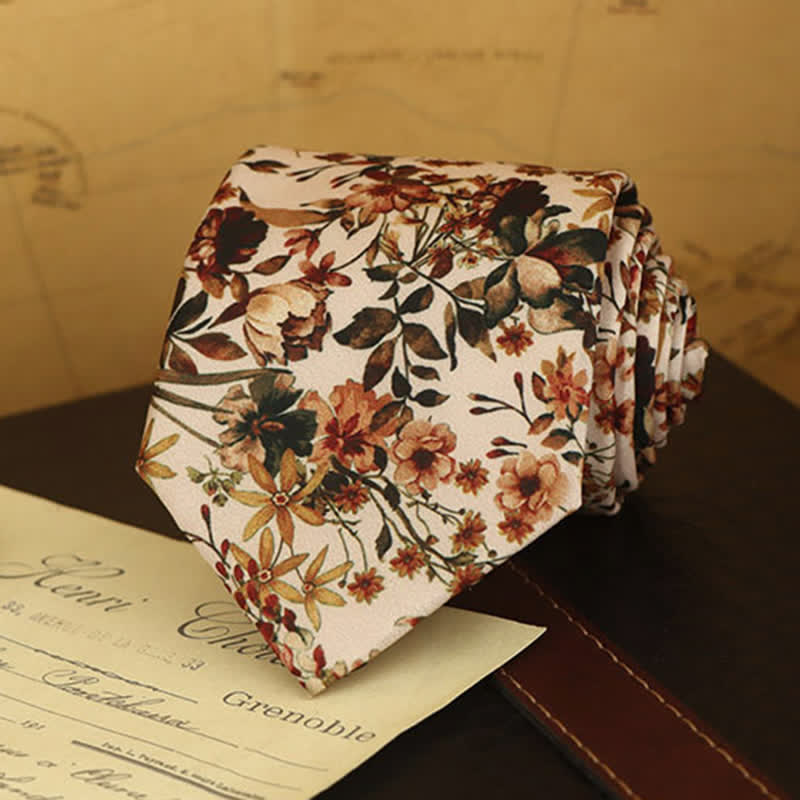 Camicia formale con stampa floreale da uomo e cravatta - image 10