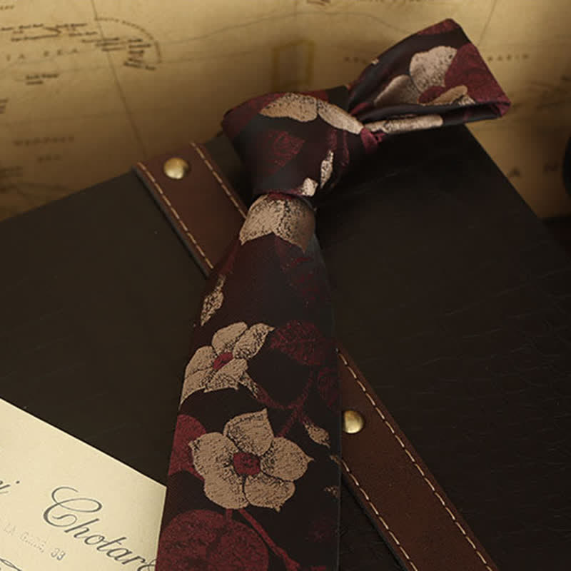 Camicia formale con stampa floreale da uomo e cravatta - image 5