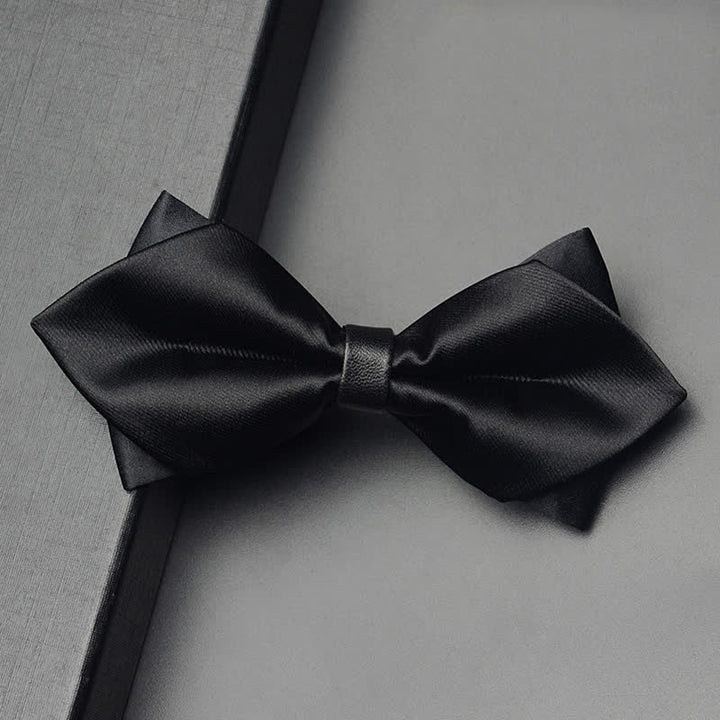 Set di 3 papillon classici a doppio strato da uomo - Nero - Papillon - image 9