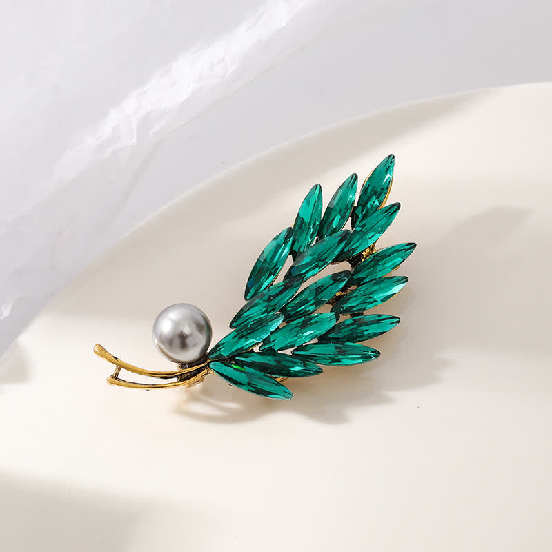 Spilla da donna con bouquet di grano dorato antico