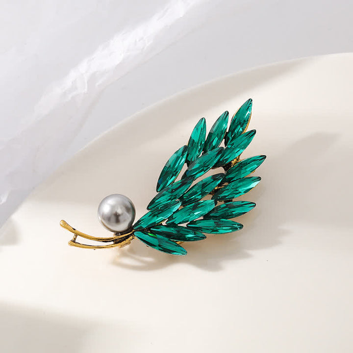 Spilla da donna con bouquet di grano dorato antico