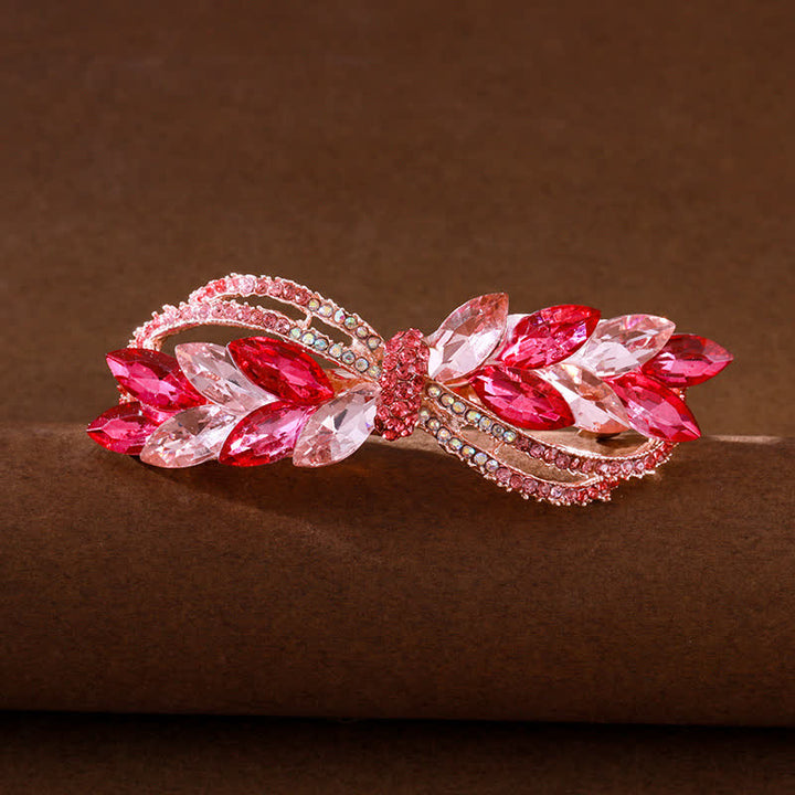 Fermaglio per capelli con fiocco di strass da donna - Rosa - image 5