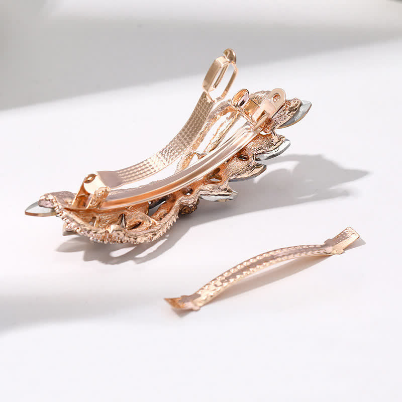 Fermaglio per capelli con fiocco di strass da donna - image 4