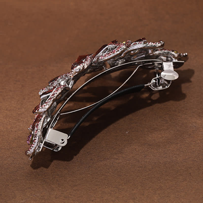 Fermaglio per capelli con fiore di strass di lusso da donna - image 3