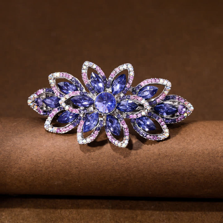 Fermaglio per capelli con fiore di strass di lusso da donna - Viola - image 0