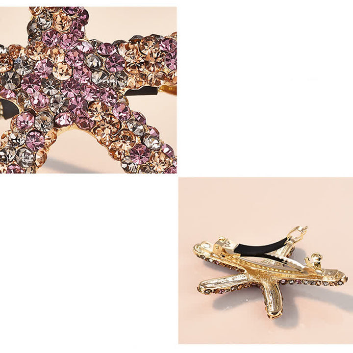 Fermaglio per capelli da donna con motivo a forma di animale marino con diamanti - image 3