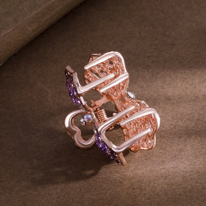 Fermaglio per capelli con fiocco e nodo scintillante da donna - image 3