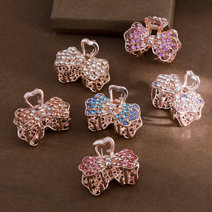 Fermaglio per capelli con fiocco e nodo scintillante da donna - image 4