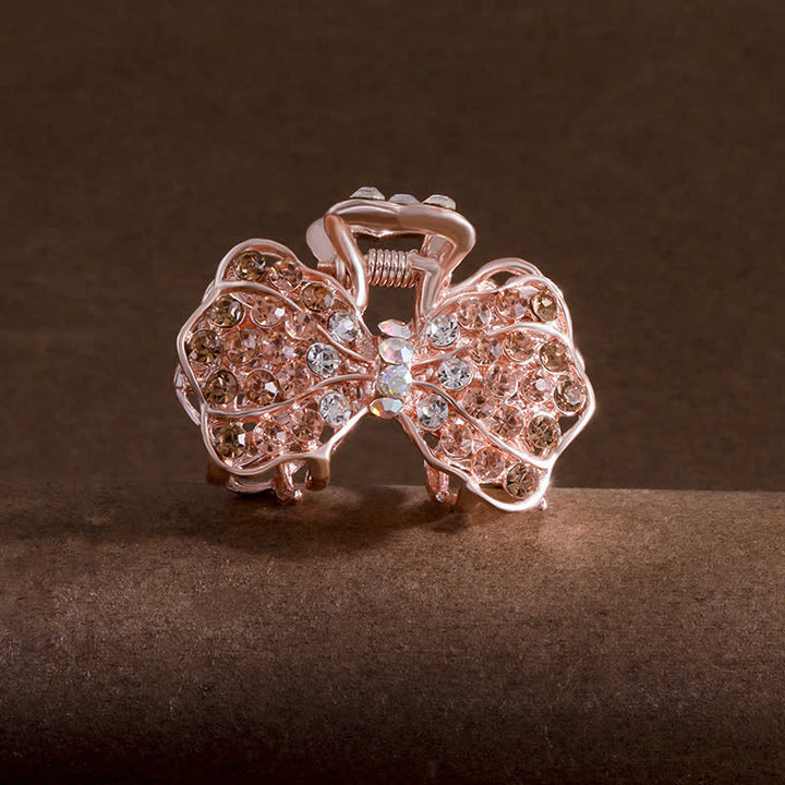 Fermaglio per capelli con fiocco e nodo scintillante da donna - Champagne - image 7