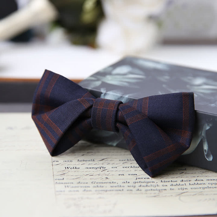 Papillon classico scozzese in stile britannico da uomo - Blu notte - Stile n. 2 - image 15