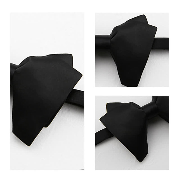 Papillon a punta oversize tinta unita da uomo