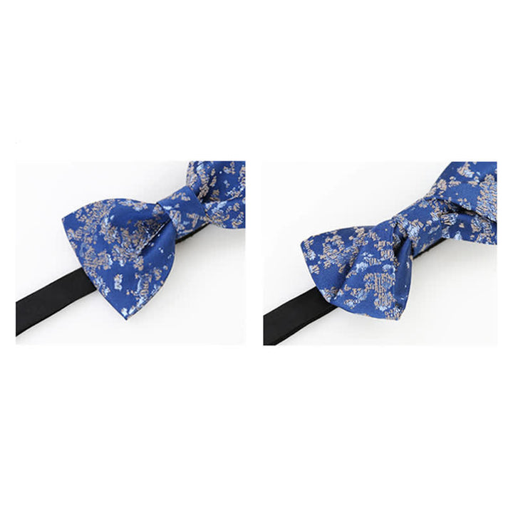 Papillon da uomo con stampa floreale blu delicato