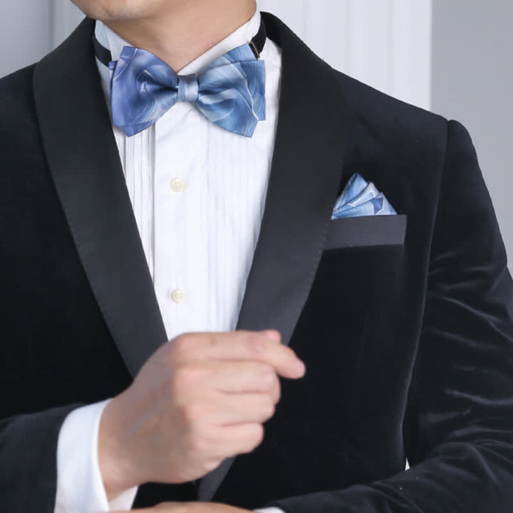 Papillon a doppio strato con motivo astratto di lusso da uomo