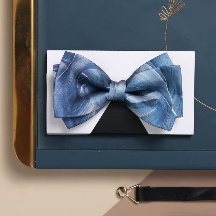 Papillon a doppio strato con motivo astratto di lusso da uomo