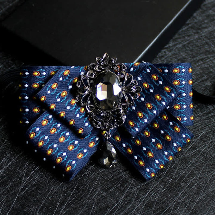 Papillon formale da sposa in cristallo a forma di nastro