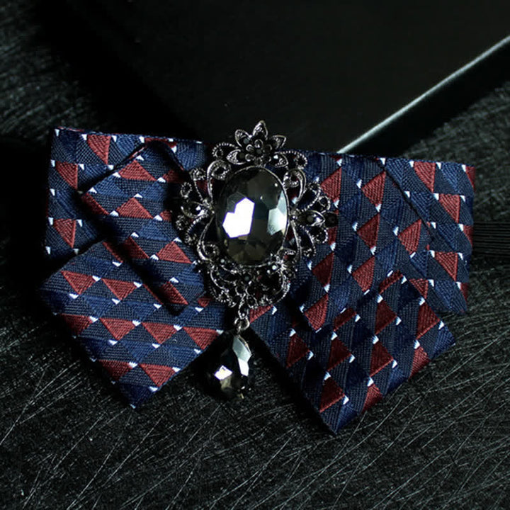 Papillon formale da sposa in cristallo a forma di nastro