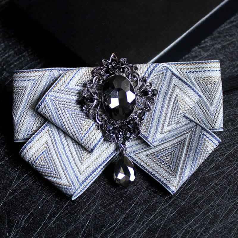 Papillon formale da sposa in cristallo a forma di nastro