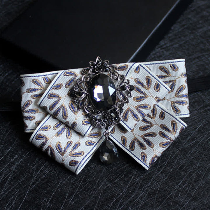Papillon formale da sposa in cristallo a forma di nastro