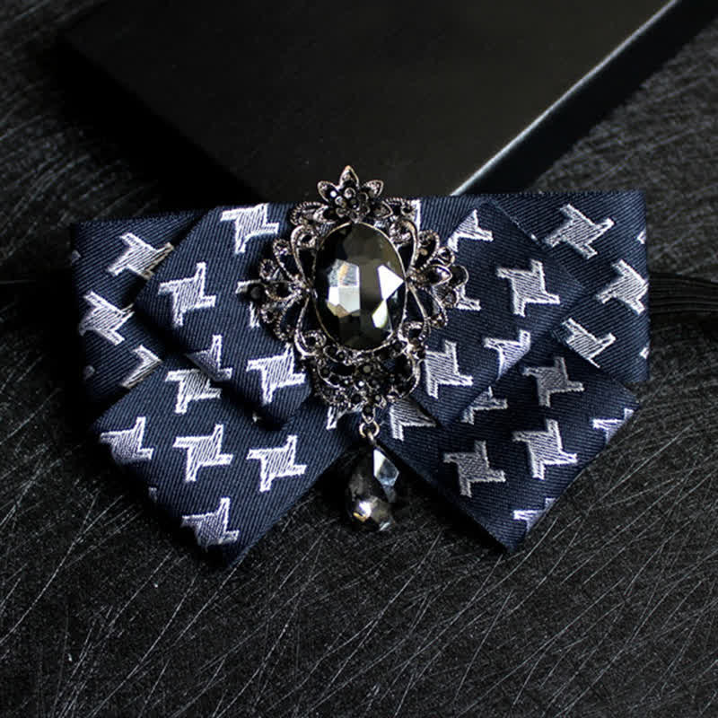 Papillon formale da sposa in cristallo a forma di nastro