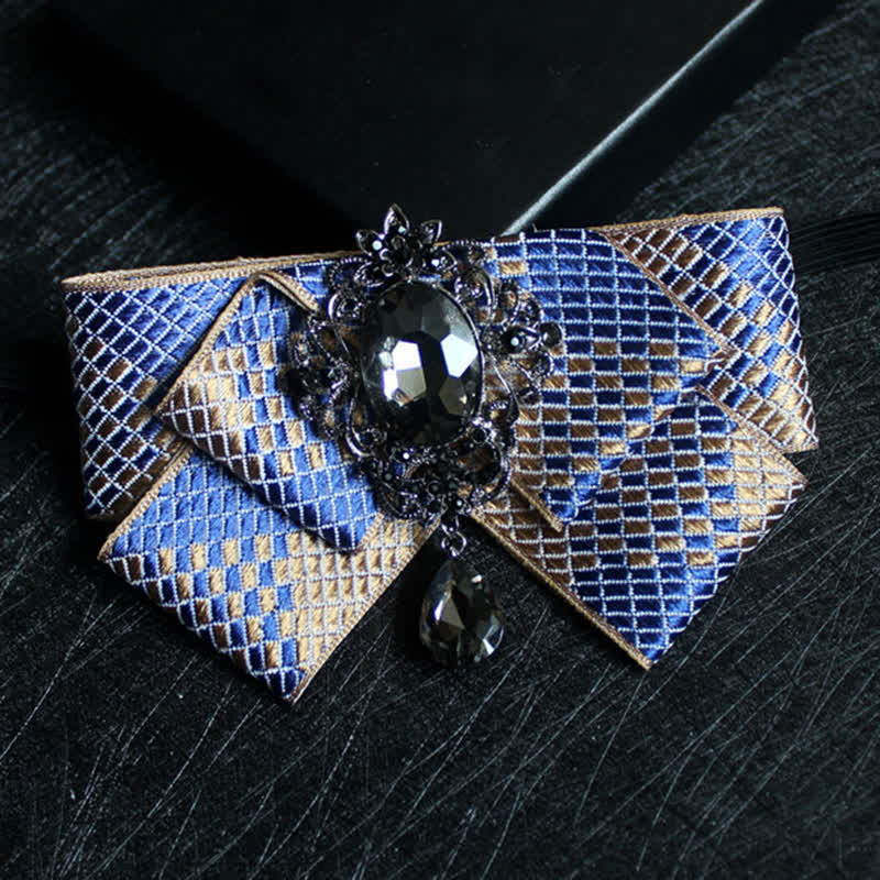 Papillon formale da sposa in cristallo a forma di nastro