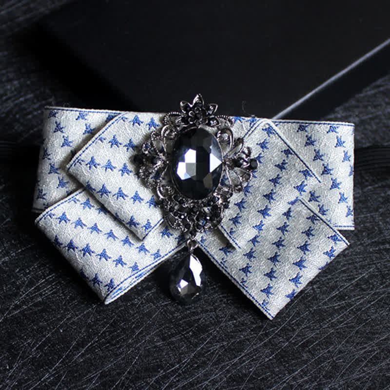 Papillon formale da sposa in cristallo a forma di nastro