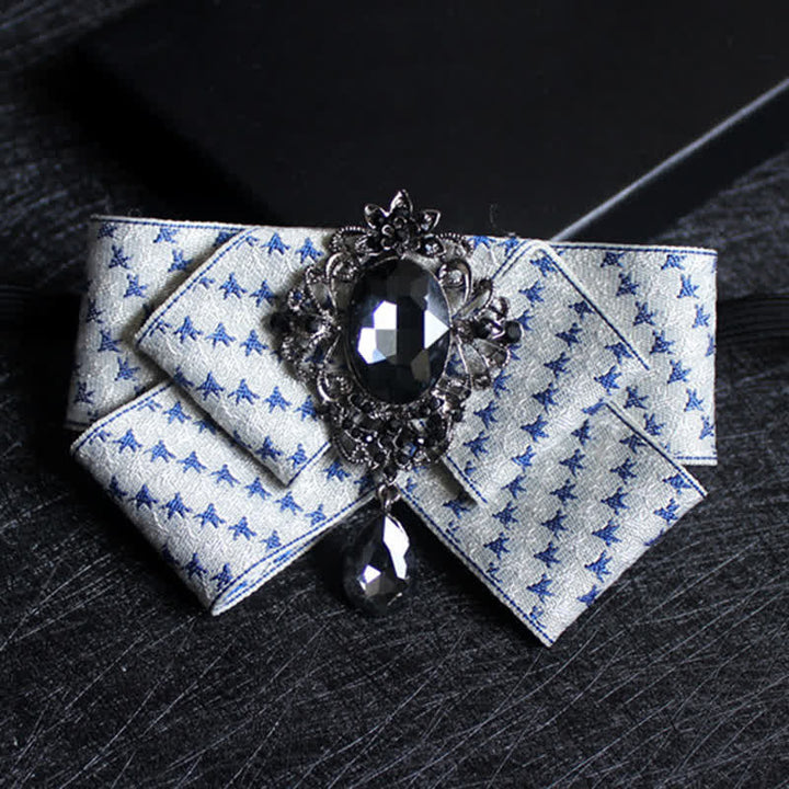 Papillon formale da sposa in cristallo a forma di nastro
