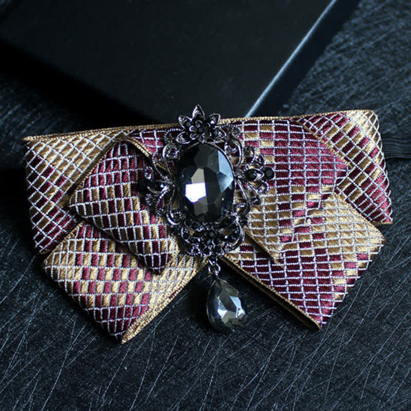 Papillon formale da sposa in cristallo a forma di nastro