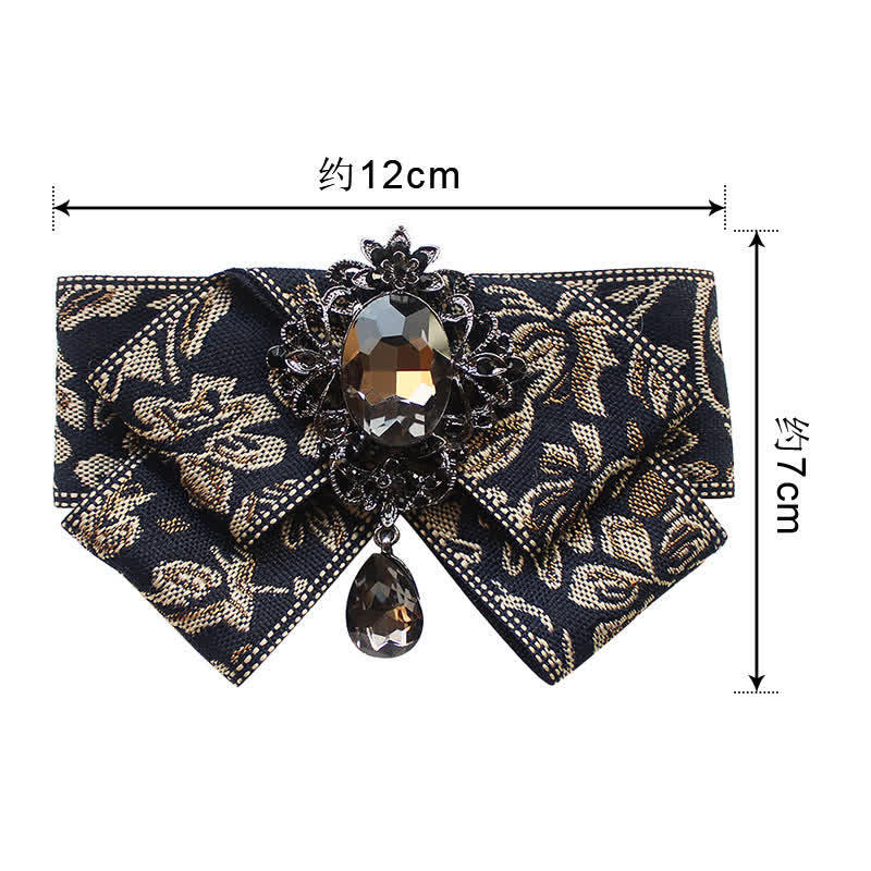 Papillon formale da sposa in cristallo a forma di nastro - image 2